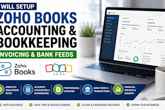 setup zoho books accounting bookkeeping invoicing and bank feeds
