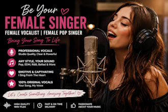 be your female singer female vocalist female pop singer