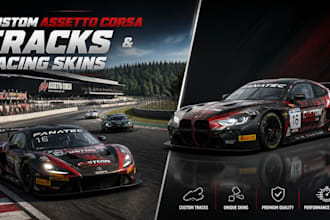 develop assetto corsa race tracks and custom car liveries