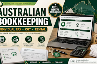 do australian bookkeeping for individual return cgt and rental schedules