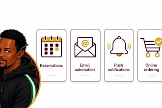 build a restaurant catering website with reservations and marketing automation