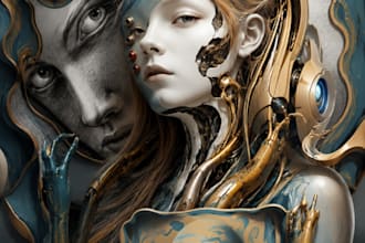 create unique surreal dark ai artwork