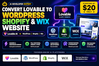 convert lovable to wordpress shopify website loveable ai lovable wix design