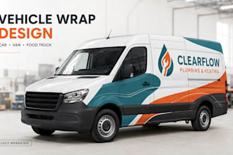 design vehicle wrap, car wrap van wrap, food truck wrap and vinyl fleet branding