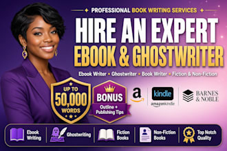 ebook writer ebook ghostwriter book writer fiction nonfiction writer