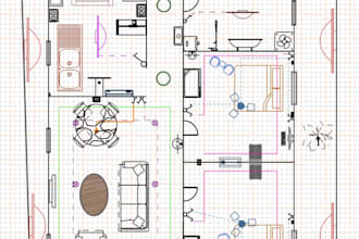 do your 2d house plan , 3d model and electrical diagram