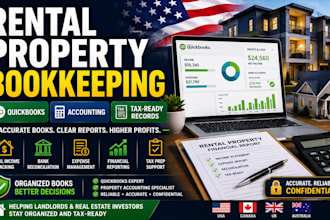 handle rental property bookkeeping, quickbooks, accounting and tax prep