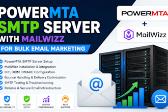 setup powermta SMTP server with mailwizz for bulk email marketing