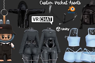 fix, rig, create custom vrchat assets, outfits, weapon, props, nsfw accessories,
