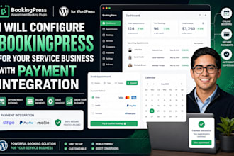 configure bookingpress service business with payment integration