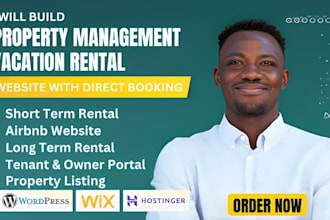 build property management, vacation rental website with direct booking