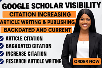 increase and backdate citation to google scholar, article writing and publishing