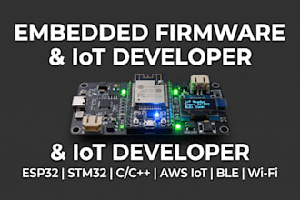 develop embedded firmware, ble, iot, mcu, sensor integration and esp32