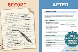 organize, rewrite and improve your university notes