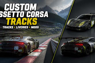 create custom 3d cars, skins, track assets for assetto corsa and beamng
