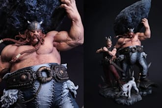 create 3d character sculpting, 3d printable miniatures figurines and collectible