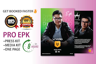 design a modern clickable epk for musicians, djs, bands and artists