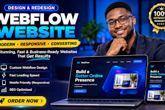 be your webflow developer for webflow design webflow website and webflow
