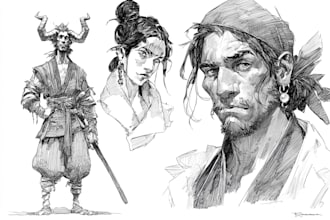 sketch any character in any way
