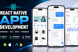 develop a cross platform mobile app using react native