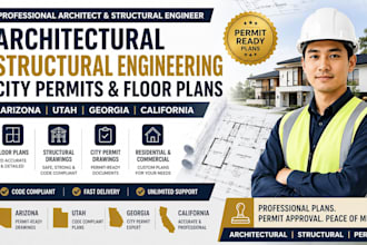architectural structural engineering city permits floor plan arizona utah ga ca