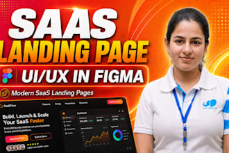design a saas landing page in figma