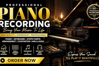 do piano or keyboard recording for your track