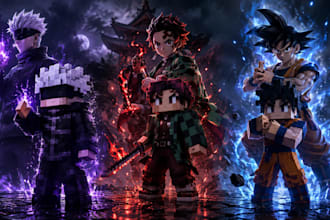 do minecraft skin design, pixel art, minecraft texture, pack and server graphics
