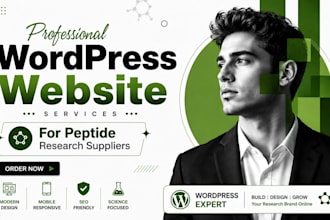 build a wordpress website for peptide research suppliers