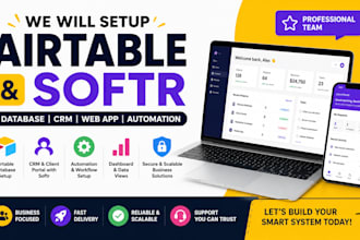 setup airtable database softr client webapp airtable crm automation consultant