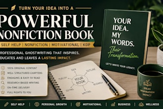ghostwrite your self help book, nonfiction ebook and motivational ebook, KDP
