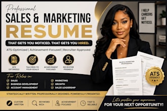 write an ats sales and marketing resume for your next job