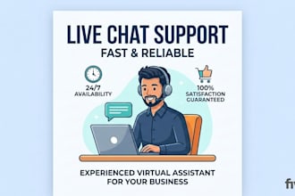 be your professional live chat support and virutal assistant