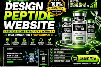 design peptide website, peptide store, fda compliant, research peptide store