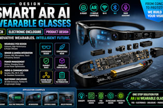 design smart ar ai wearable glasses pcb electronic iot enclosure product design