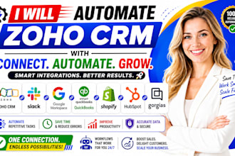 automate zoho crm with slack google workspace quickbooks shopify hubspot gorgias