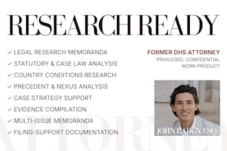 draft immigration legal research memorandums