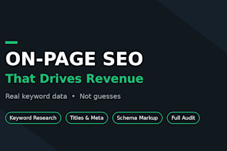 do on page SEO optimization that ranks and drives revenue