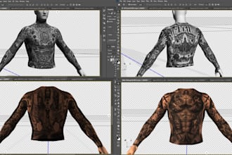 make a unique full body custom tattoo for fivem gta