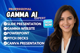 create gamma ai presentations, pitch decks and powerpoint slides
