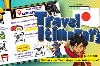 create japan travel itineraries by initiative games