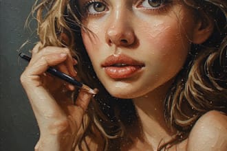 paint couple portrait painting in oil canvas