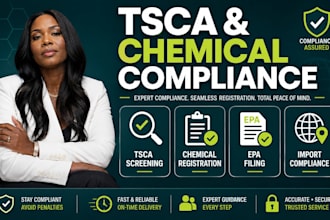 handle tsca compliance and epa chemical product registration