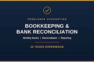 do bookkeeping, bank reconciliation and accounting cleanup