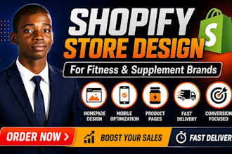 design a shopify store for your fitness or supplement brand