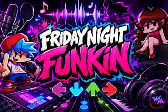 do custom fnf song, vocal, chromatics, chart, background, instrumentals, cover