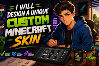 design a unique custom minecraft skin for you