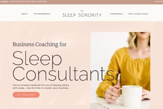 build wix sleep consultant website baby sleep coaching newborn parent support