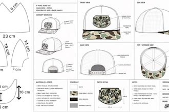 design caps, baseball hats, bucket hats, beanies, 3d sewing pattern headwear