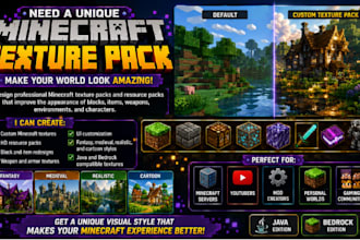 create custom minecraft texture packs, resource packs and HD textures